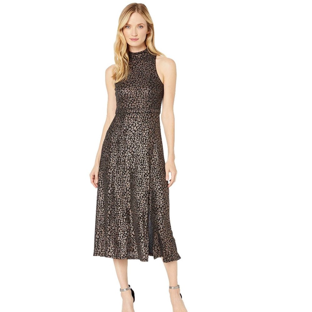 Donna Morgan Foil Printed Animal Stretch Dress